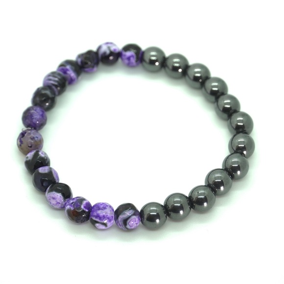8mm Beaded Bracelet #BRB-109 - Picture 2 of 2